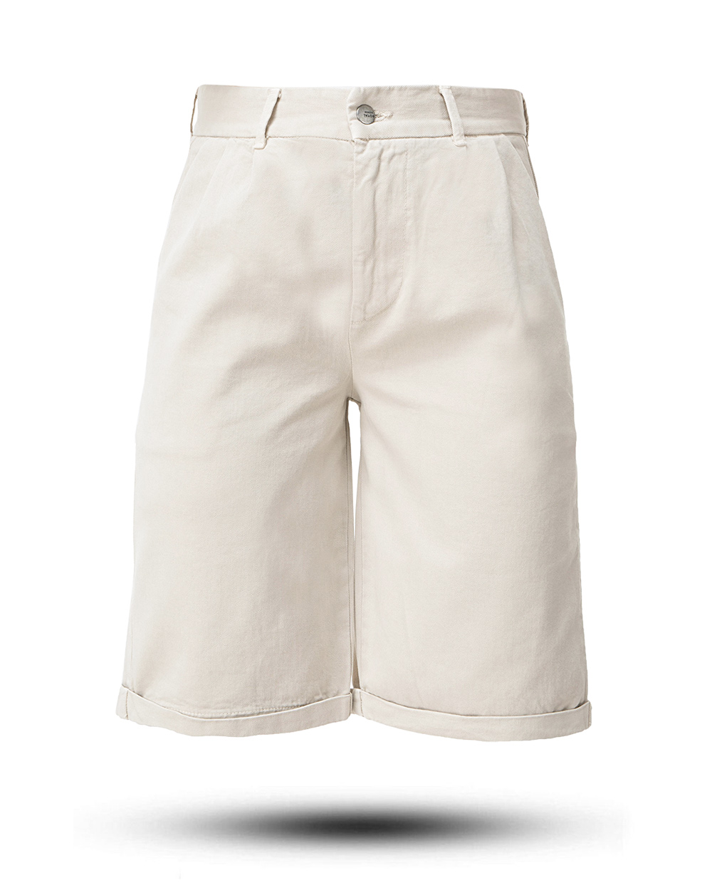 شلوارک کتان کرمی زنانه 000684 - کرمى