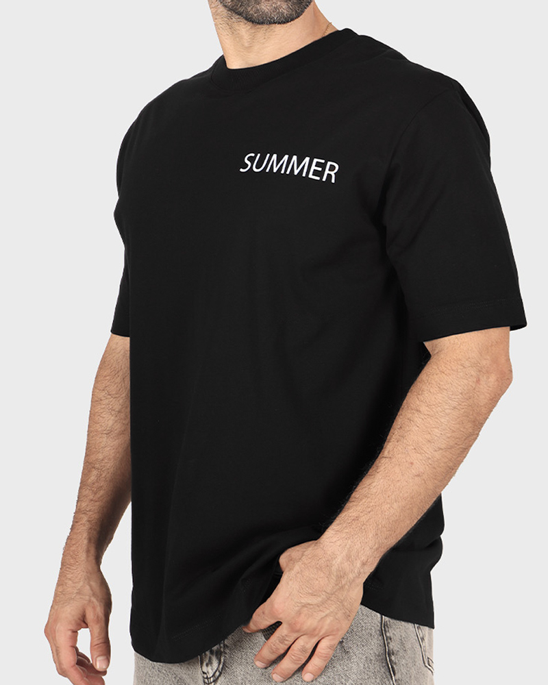 تیشرت طرح SUMMER مردانه 041712 - مشکی