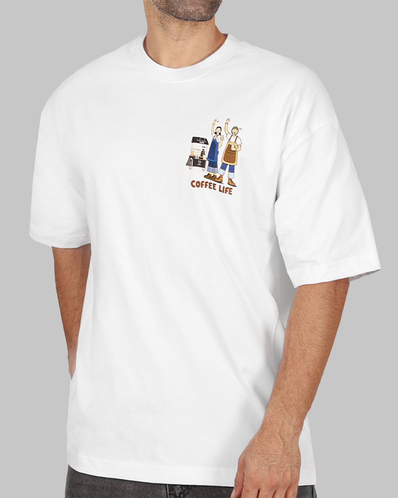 تیشرت گرم بالای مردانه 041720 - سفید