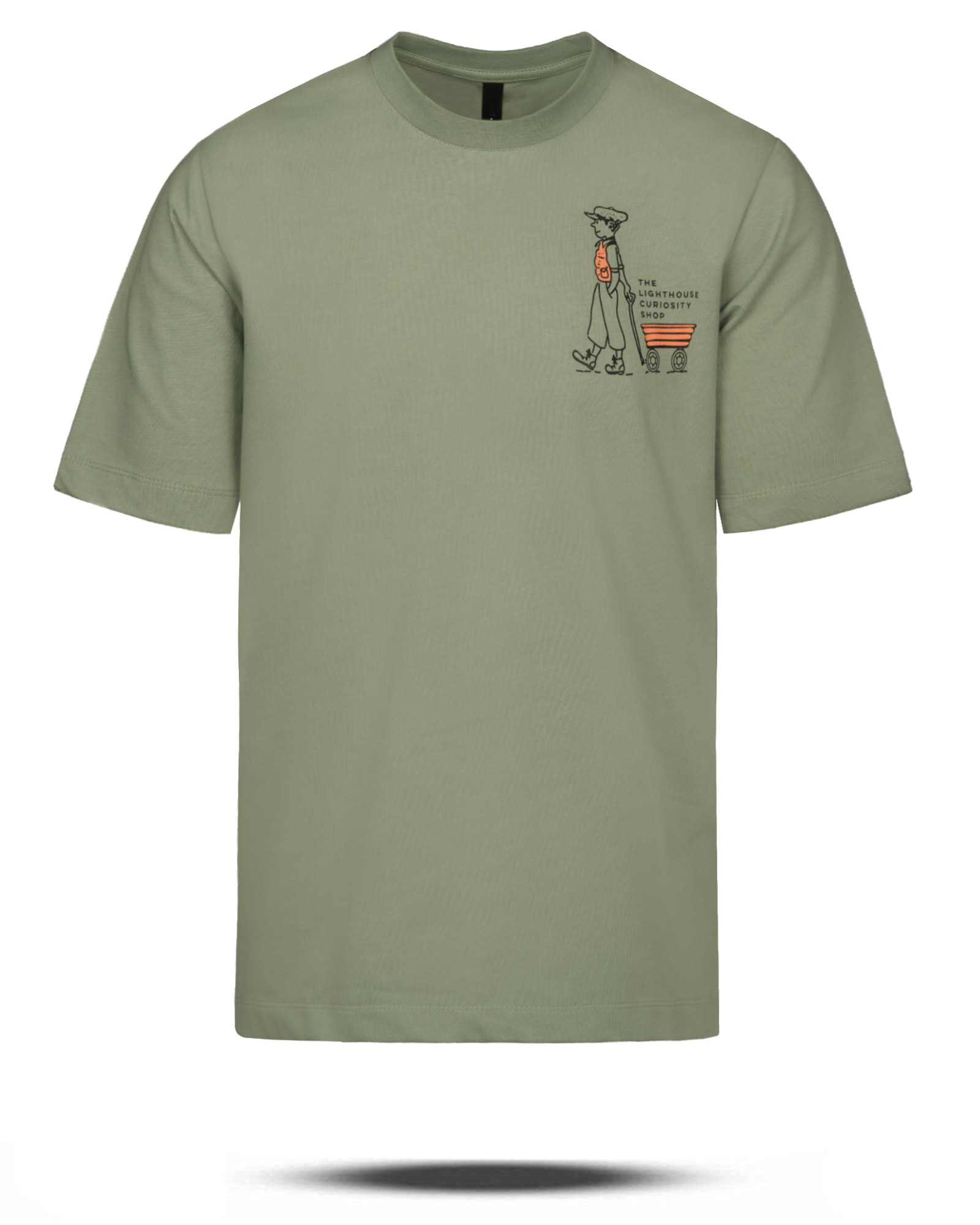 تیشرت طرح دار نخی مردانه 041719 - زیتونى