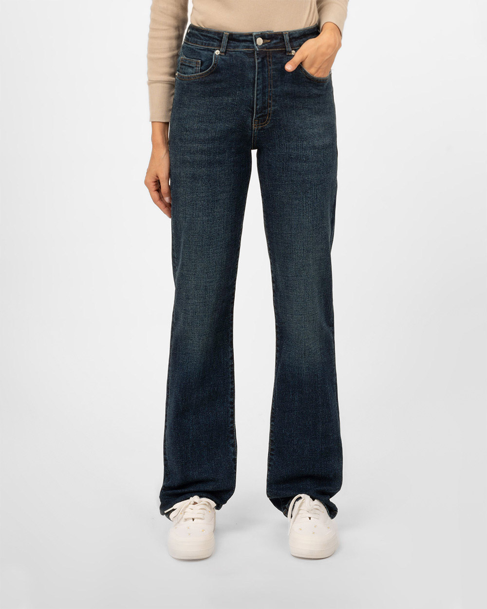 شلوار جین واید زنانه 300011344 - سرمه‌ای تیره