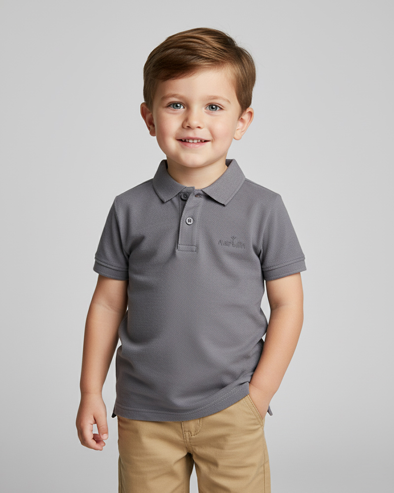 تیشرت جودون بچه گانه 1519 - طوسی