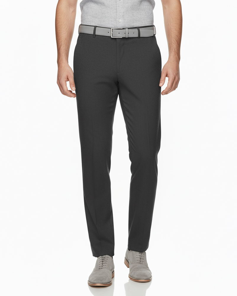 شلوار پارچه ای مردانه رگولار vk031222 - خاکستری تیره