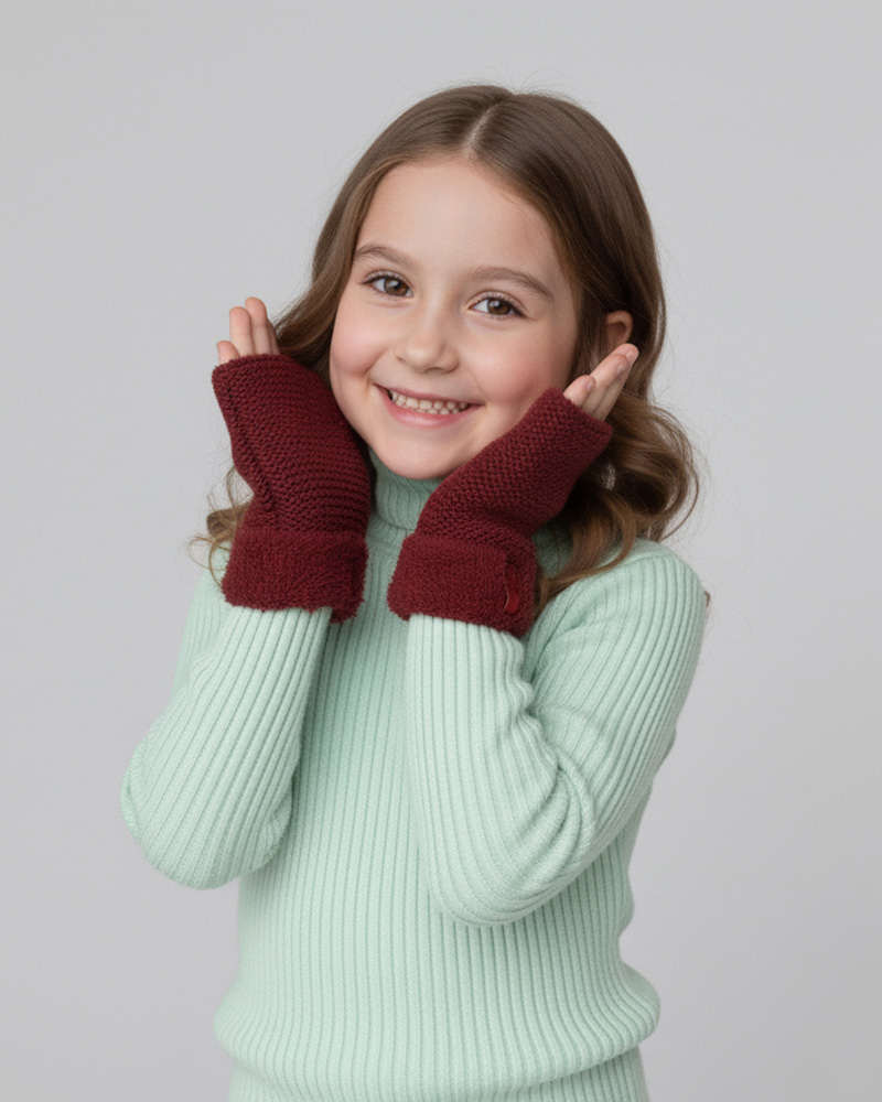 دستکش توکرکی بچگانه 36017 - زرشکی