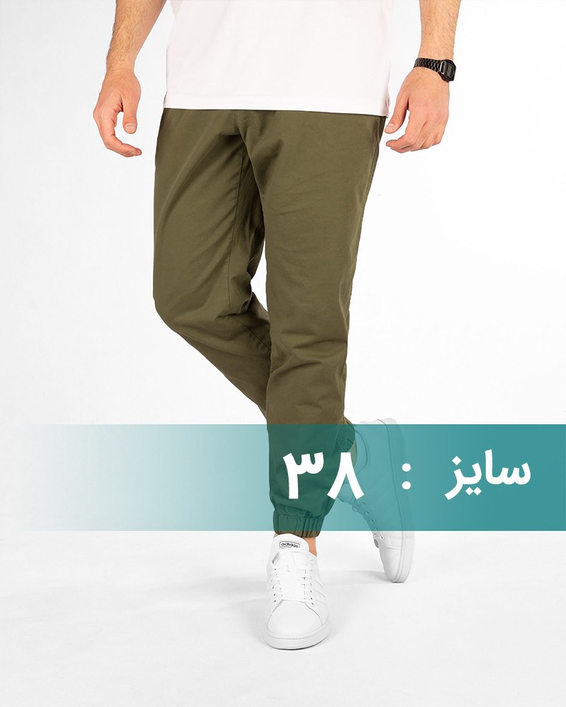 شلوار اسلش کتان مردانه vk0023 - سبز ارتشى