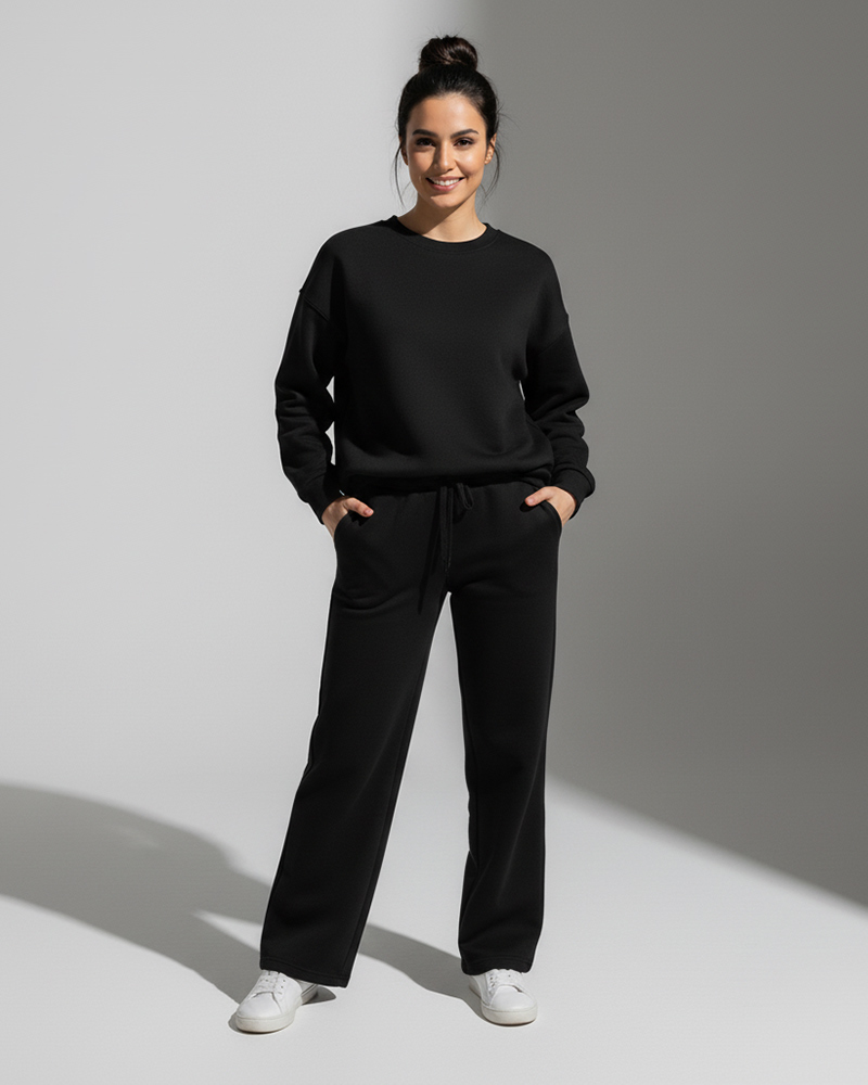 ست بلوز و اسلش دورس توکرکی زنانه 4130 - مشکی