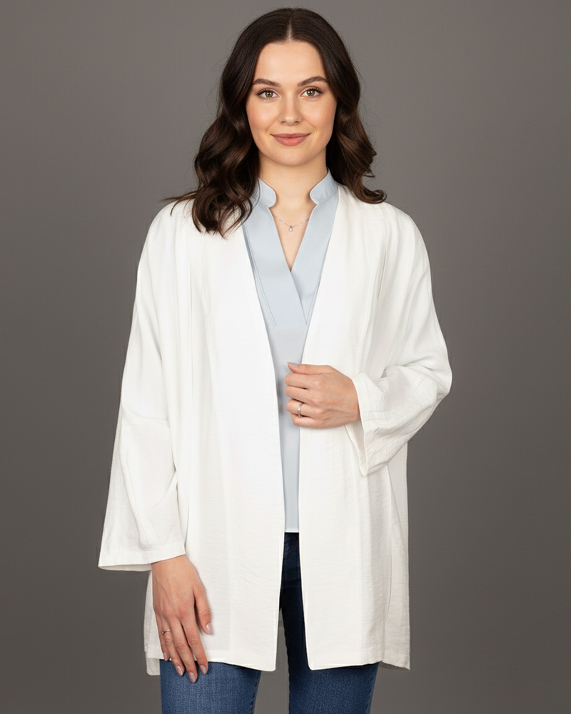 مانتو اسپرت زنانه 2053 - سفید