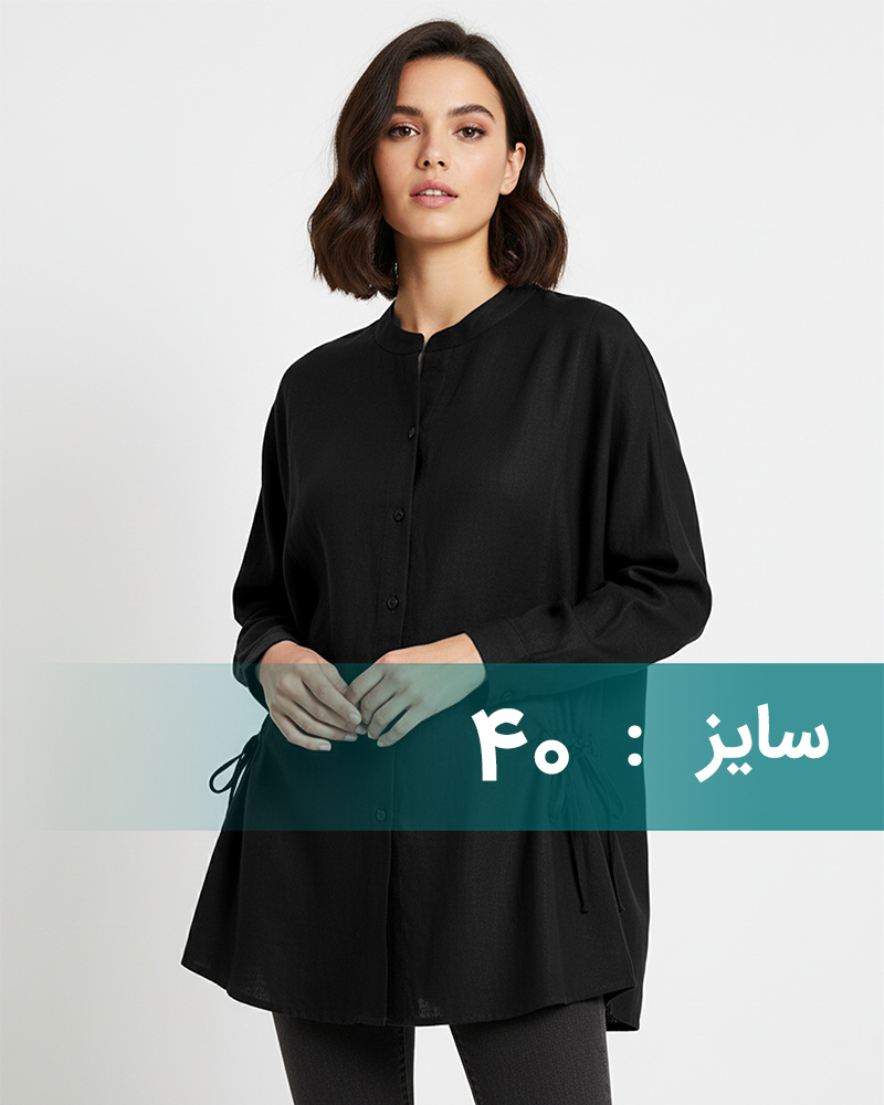 شومیز نخی زنانه 332105 - مشکی