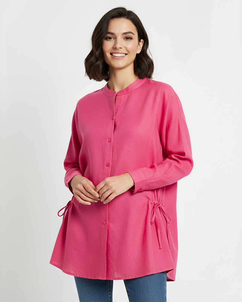 شومیز نخی زنانه 332105 - سرخابى