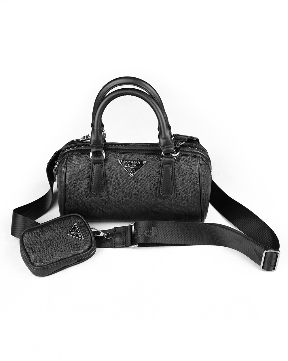 کیف زنانه مدل پرادا+کیف آویز LZDPDS49 - مشکی