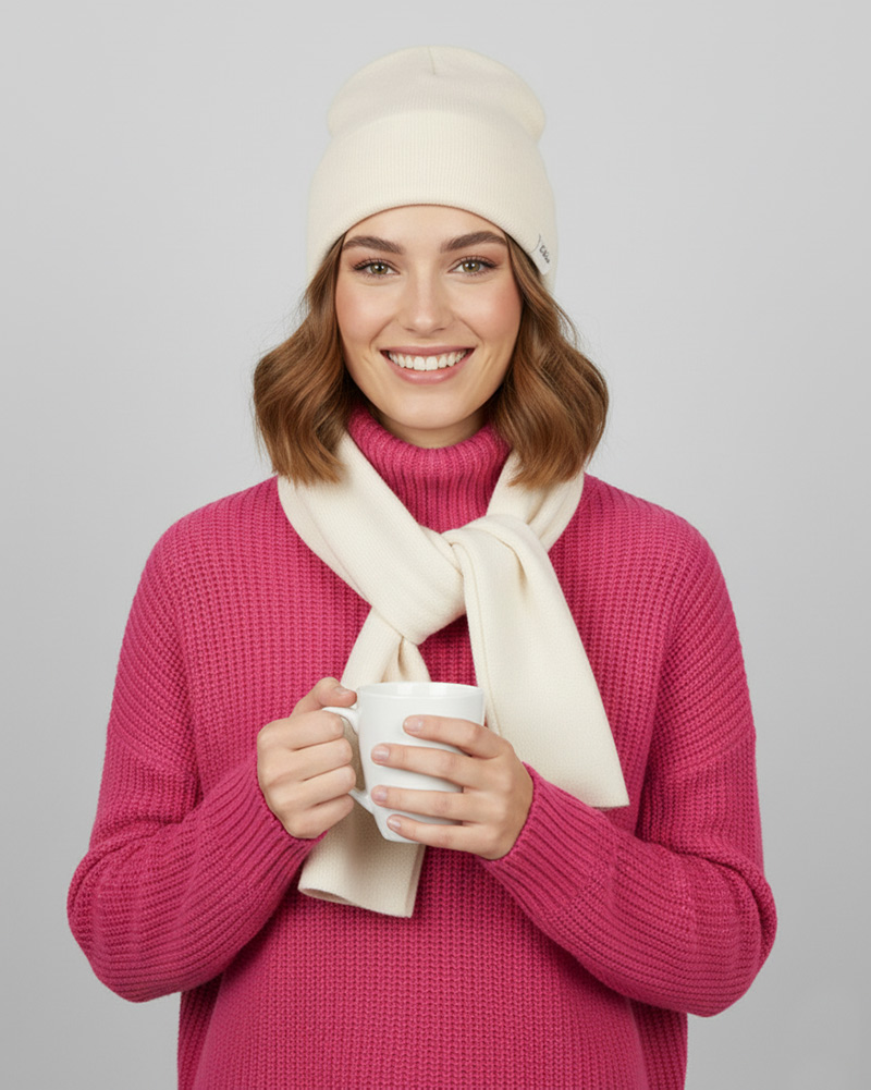 ست شال و کلاه اسپرت 20129 - شیرى