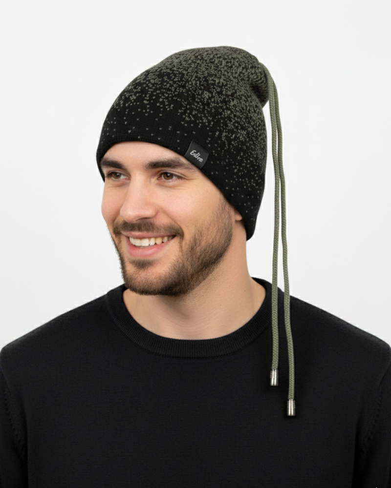 کلاه اسکارفی برفکی 30178 - زیتونى