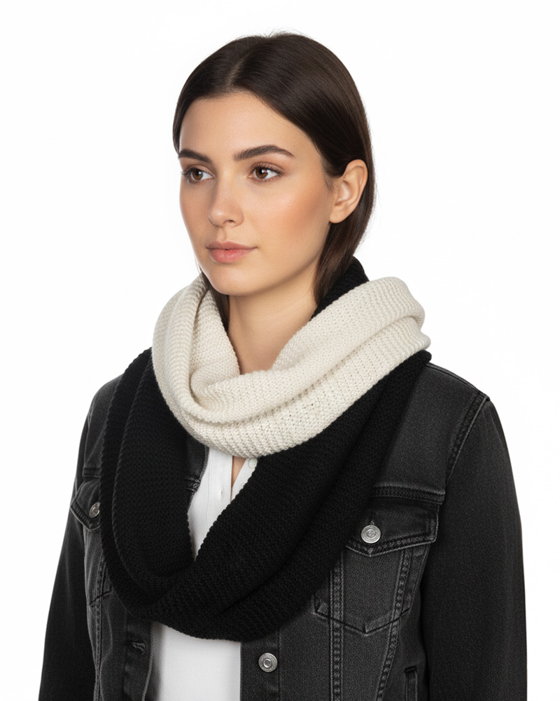 شال بافت رینگی 25058 - مشکی