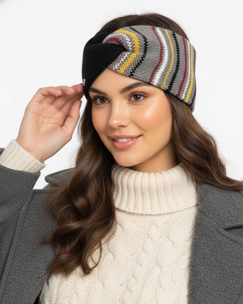 هدبند بافت پروانه ای 34032 - مشکی