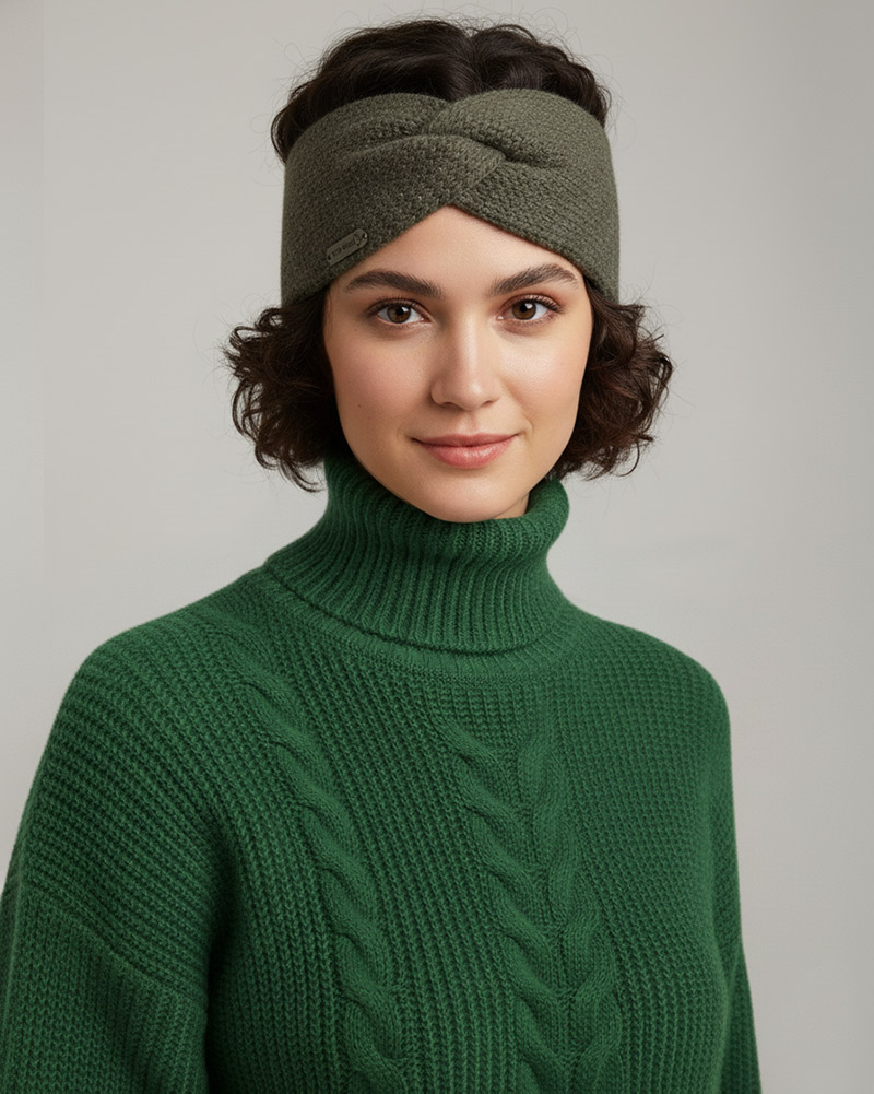 هدبند بافت شاینی پروانه ای طیف تیره 34036 - طوسی قهوه‌ای