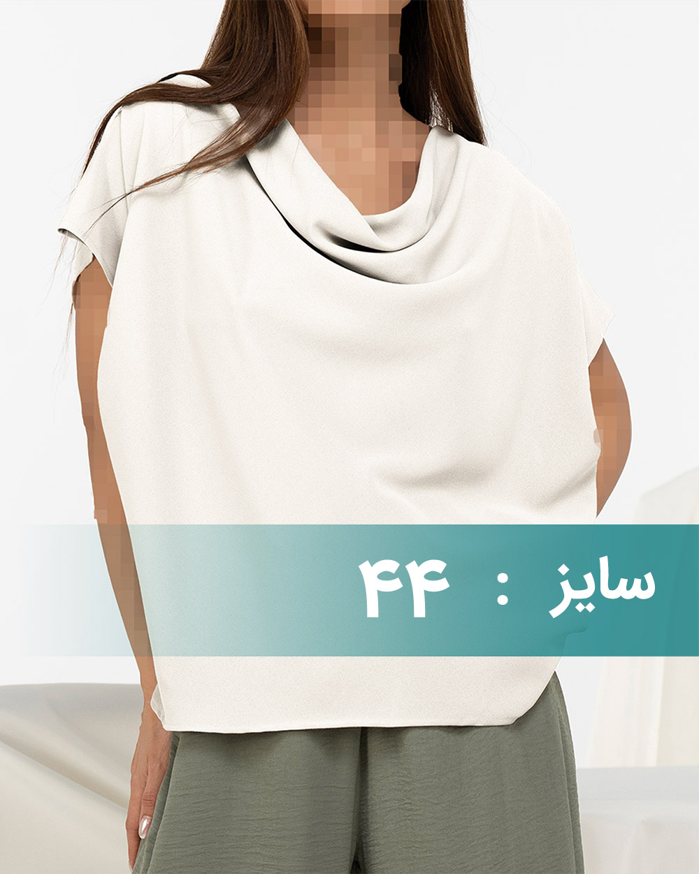 بلوز کرپ زنانه 304448 - سفید