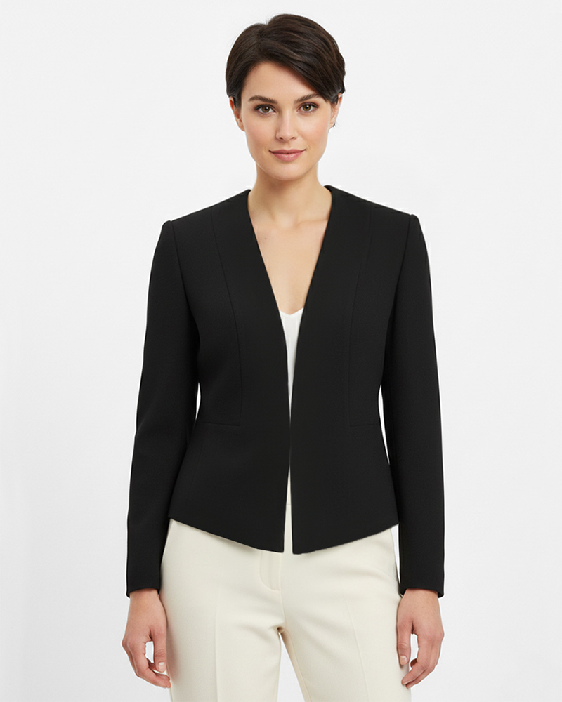 کت مجلسی کرپ زنانه 312150 - مشکی