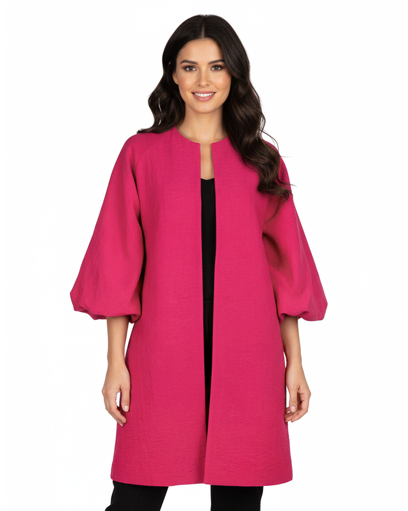 مانتو زنانه 681 - سرخابى