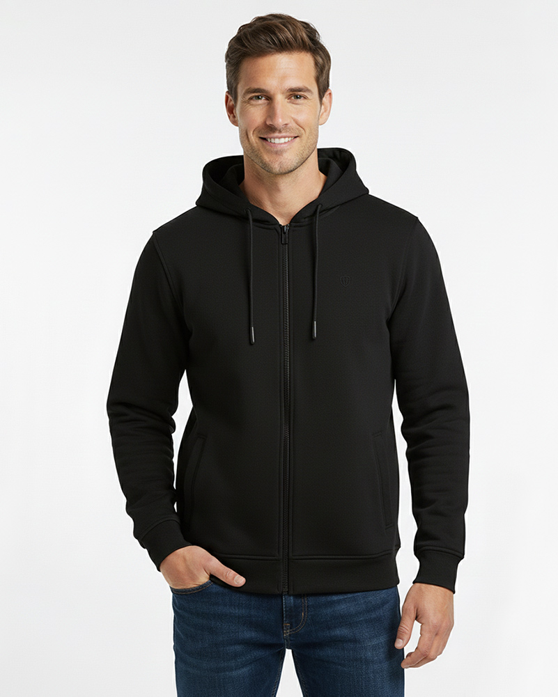 سویشرت کلاه دار توکرکی مردانه 4030 - مشکی