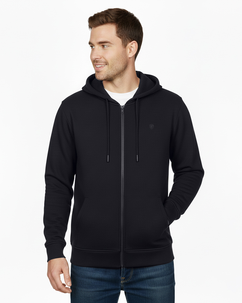 سویشرت کلاه دار توکرکی مردانه 4030 - سرمه‌ای تیره