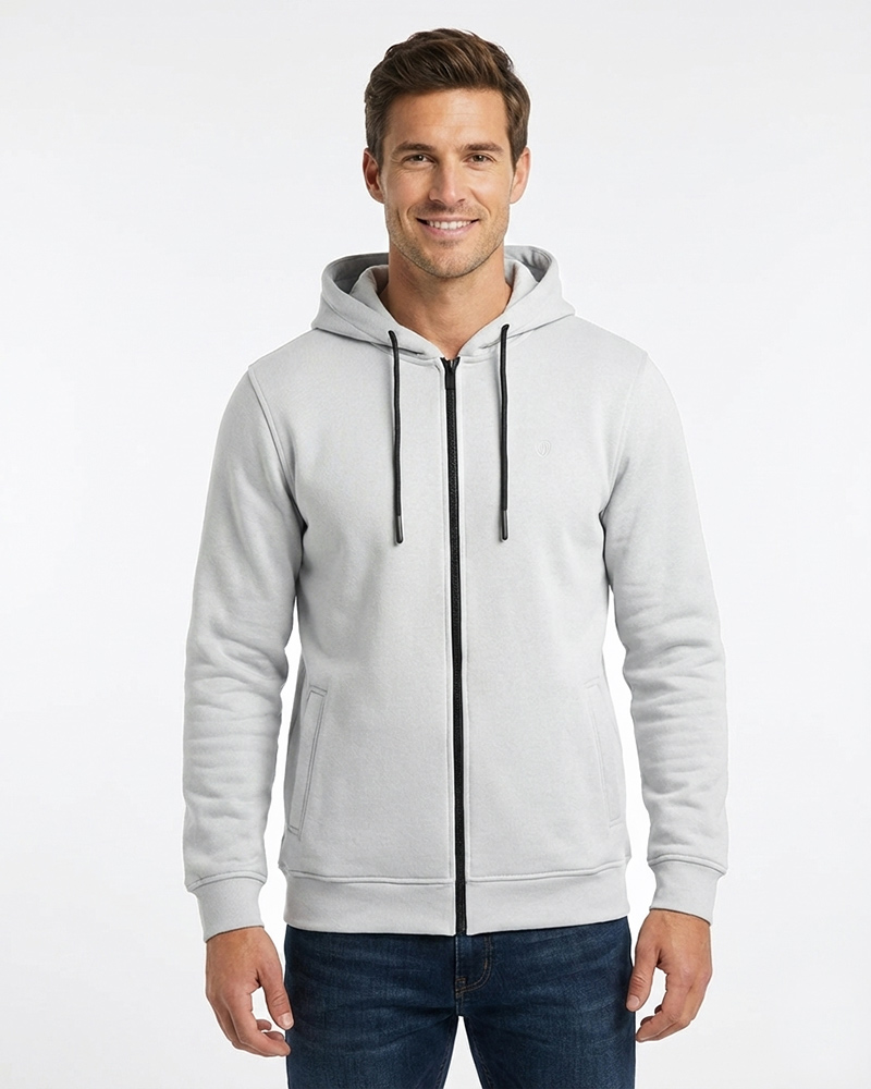 سویشرت کلاه دار توکرکی مردانه 4030 - طوسی