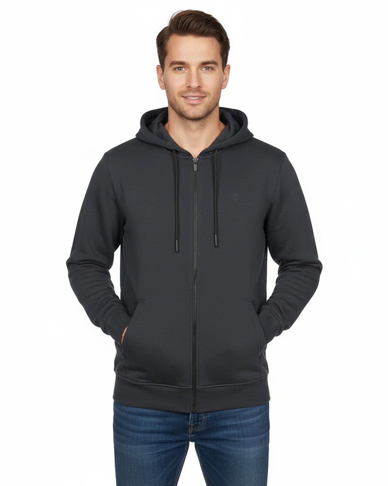 سویشرت کلاه دار توکرکی مردانه 4030 - خاکستری تیره