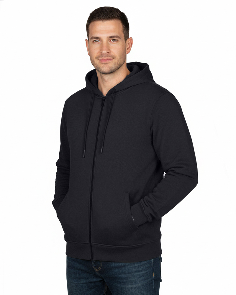 سویشرت کلاه دار توکرکی سایز بزرگ مردانه 4031 - سرمه‌ای تیره