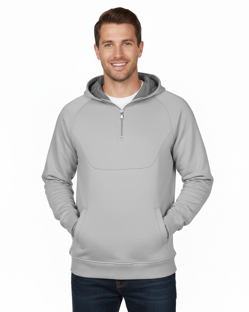 هودی نیم زیپ توکرکی 031560 - خاکستری