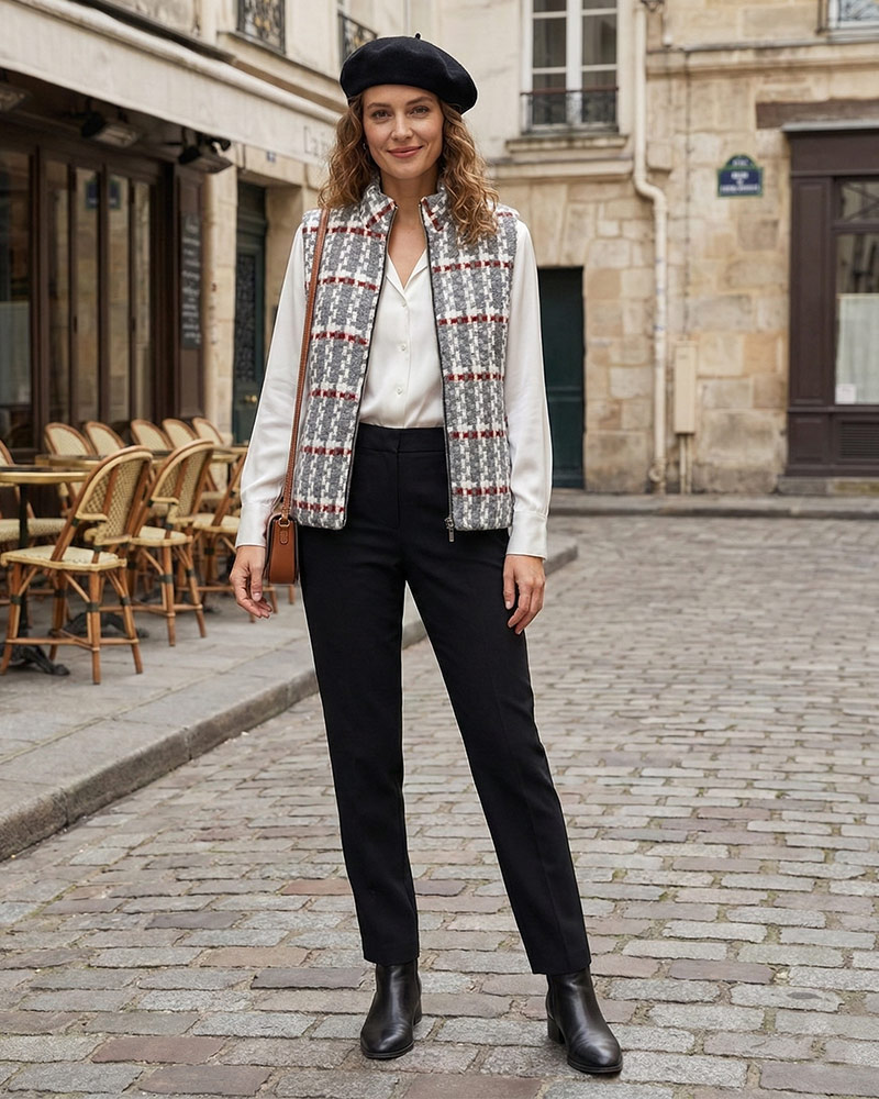 پافر پیچازی زنانه 3047 - طوسی