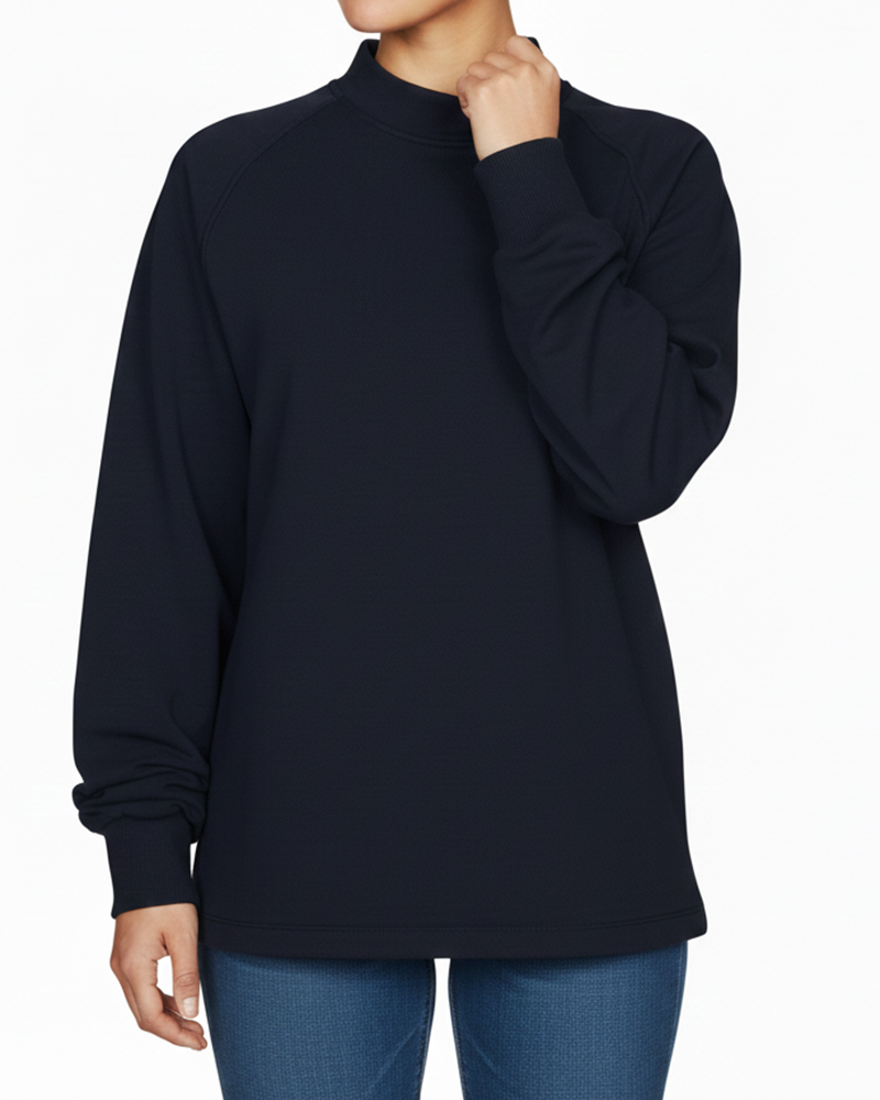 بلوز دورس بیسیک زنانه 3294 - سرمه‌ای تیره